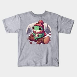 Hot Cocoa Frog Kids T-Shirt